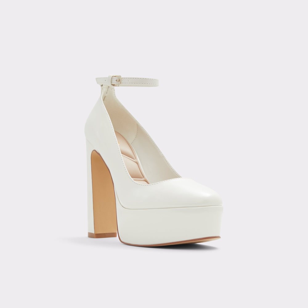 White Aldo Fonda Strap Heeled - Flatform Block Heels | 18BGXJEVD