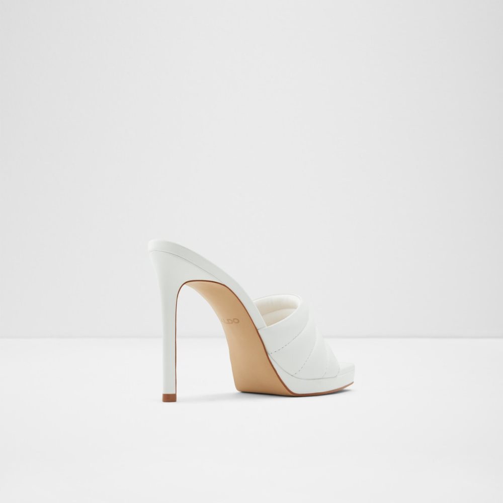 White Aldo Gennia Heeled Mule - Stiletto Platform Shoes | 61HCKSIBF