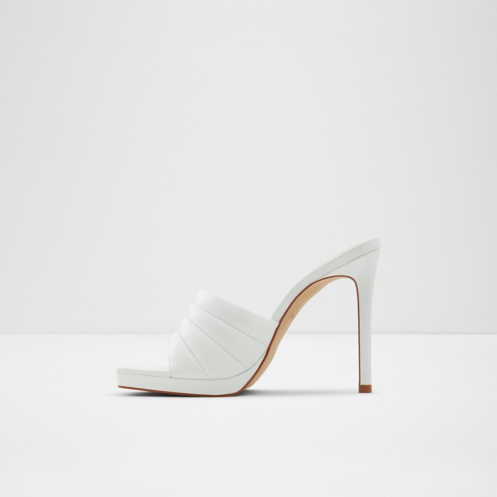 White Aldo Gennia Heeled Mule - Stiletto Platform Shoes | 61HCKSIBF