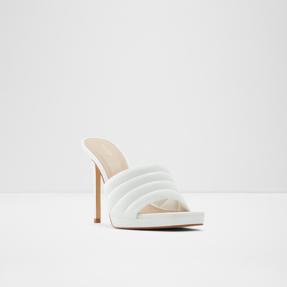 White Aldo Gennia Heeled Mule - Stiletto Platform Shoes | 61HCKSIBF