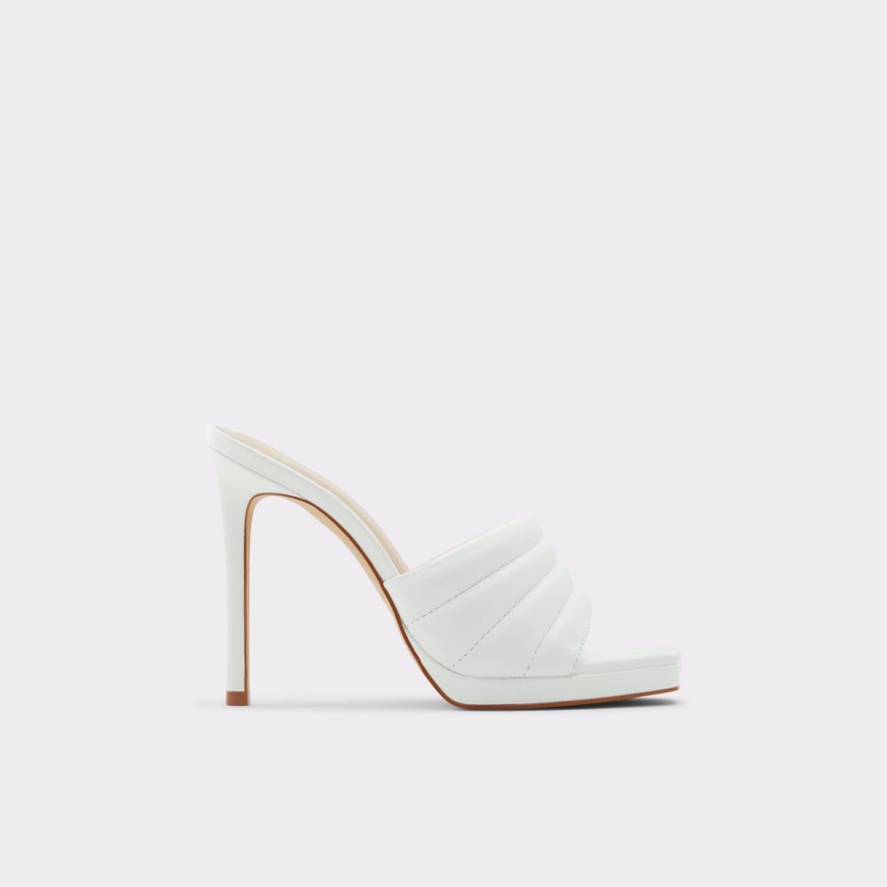 White Aldo Gennia Heeled Mule - Stiletto Platform Shoes | 61HCKSIBF