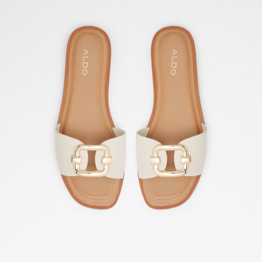 White Aldo Glaeswen Slide Sandal Sandals | 71XRDCVBS