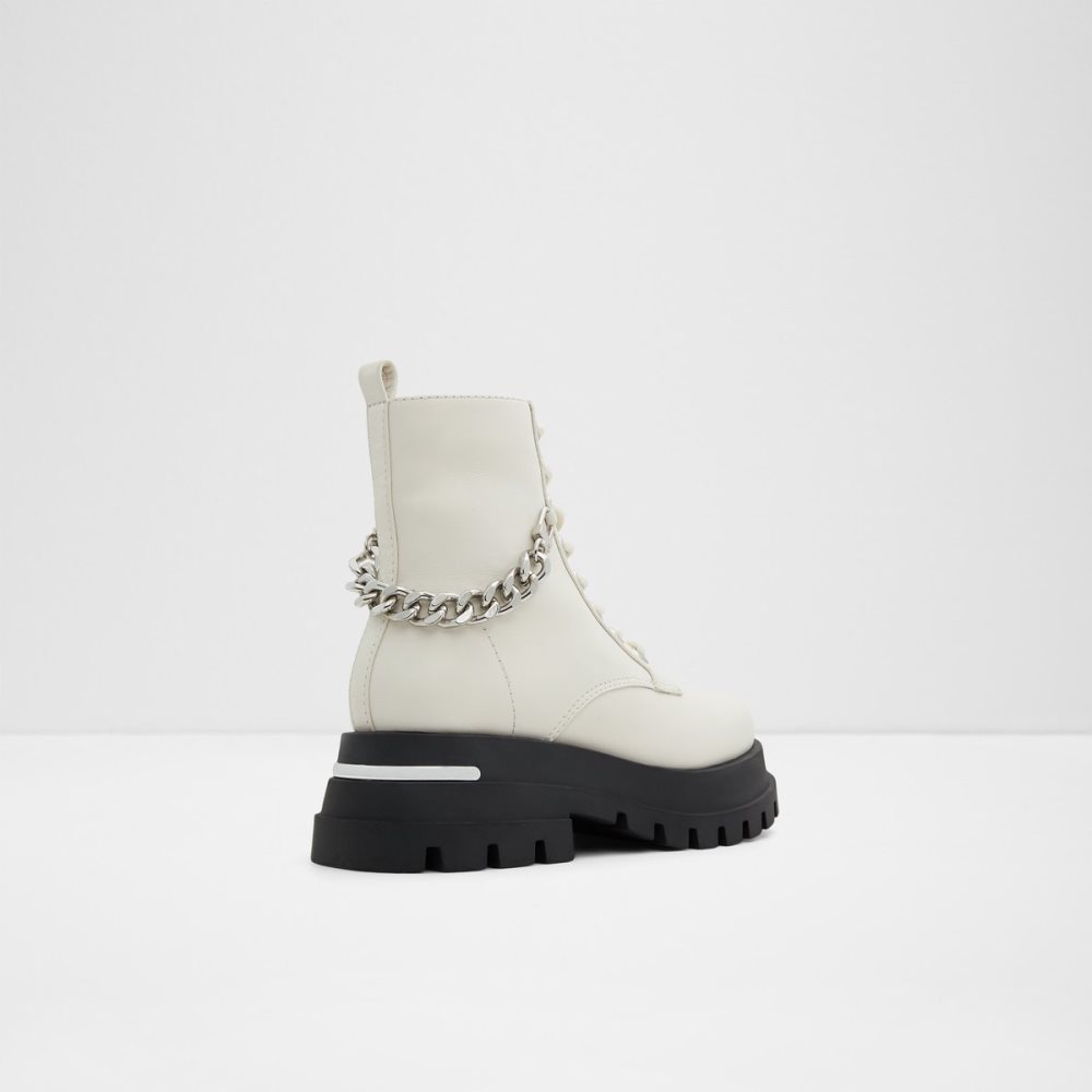 White Aldo Grandeur - Lug Sole Combat Boots | 75PUHCIWE