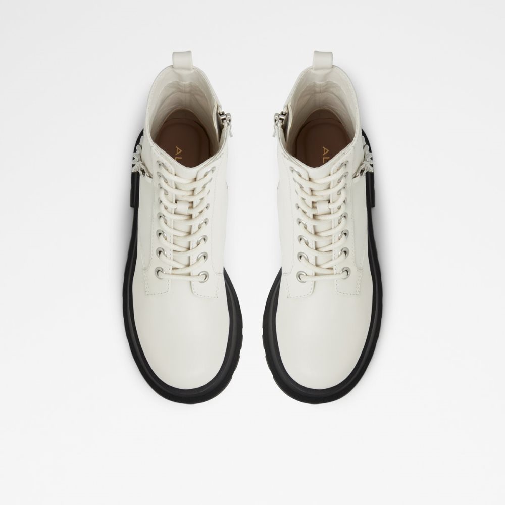 White Aldo Grandeur - Lug Sole Combat Boots | 75PUHCIWE