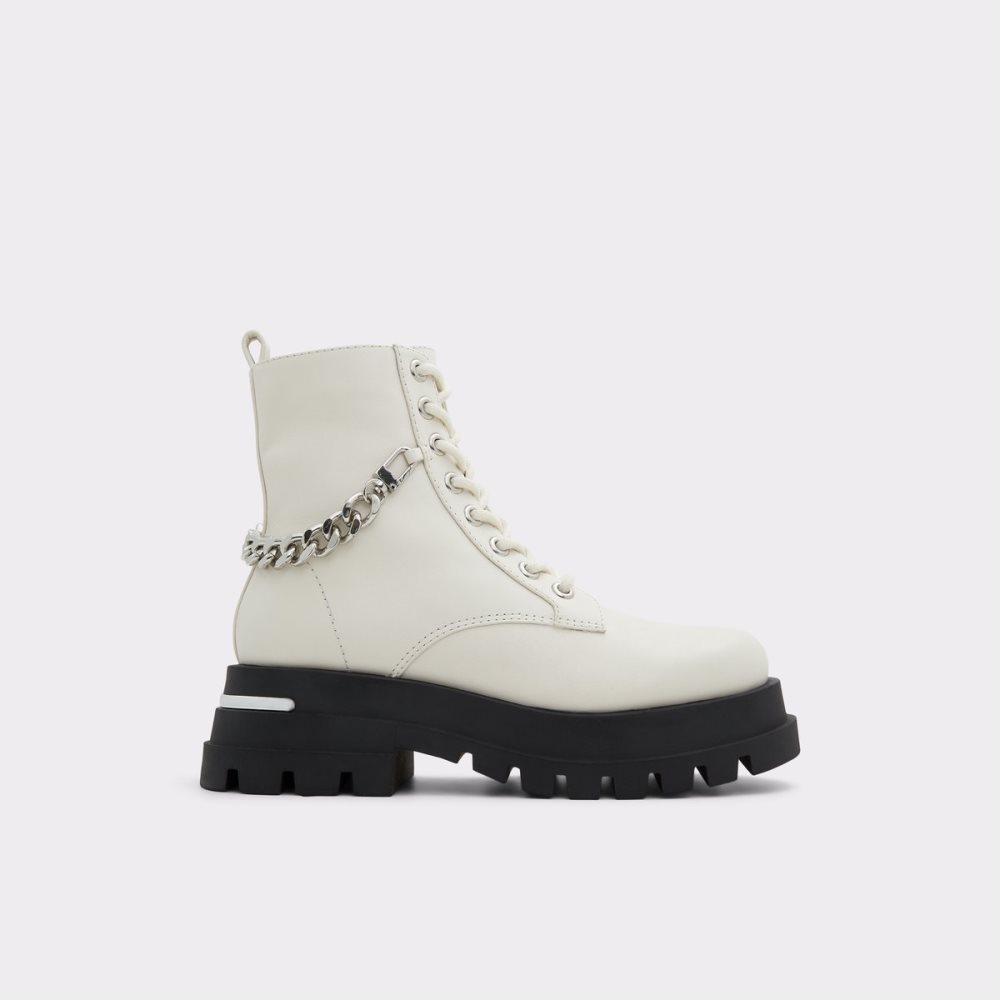 White Aldo Grandeur - Lug Sole Combat Boots | 75PUHCIWE