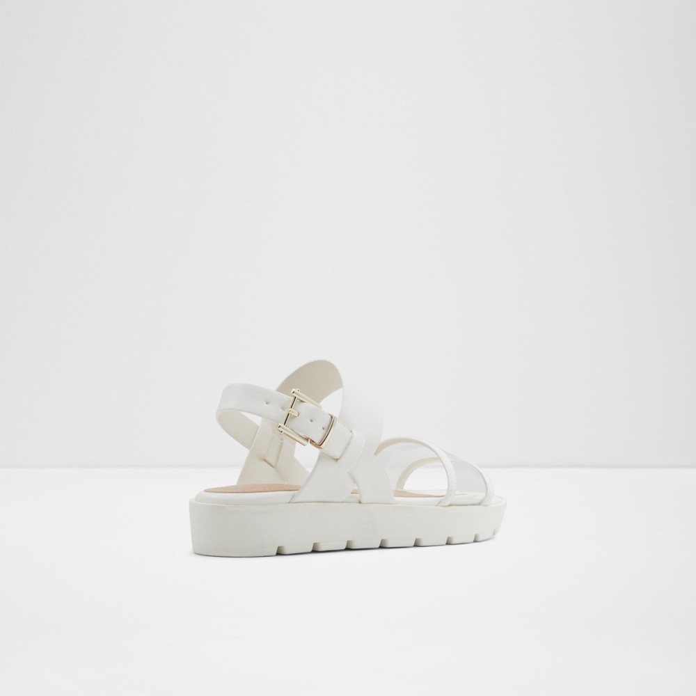 White Aldo Hailey Flat Sandal - Lug Sole Sandals | 70QFXEMSV