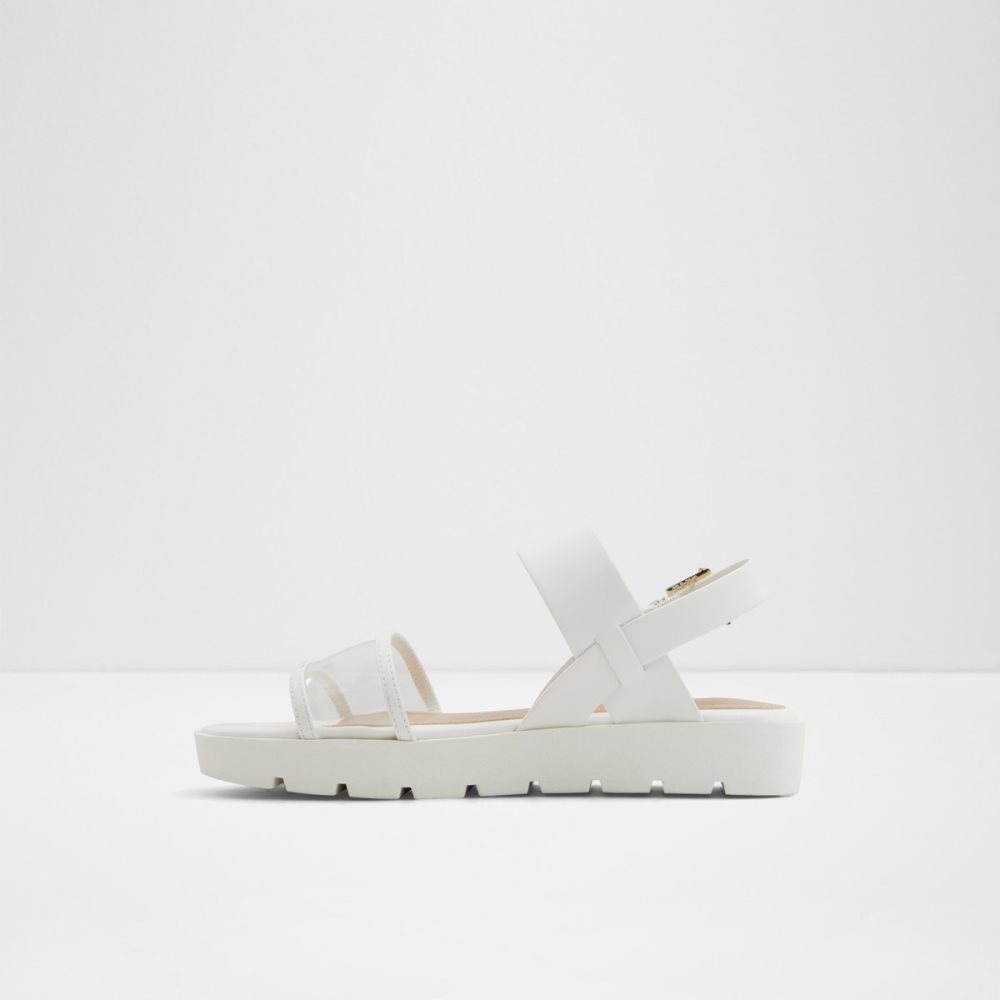 White Aldo Hailey Flat Sandal - Lug Sole Sandals | 70QFXEMSV