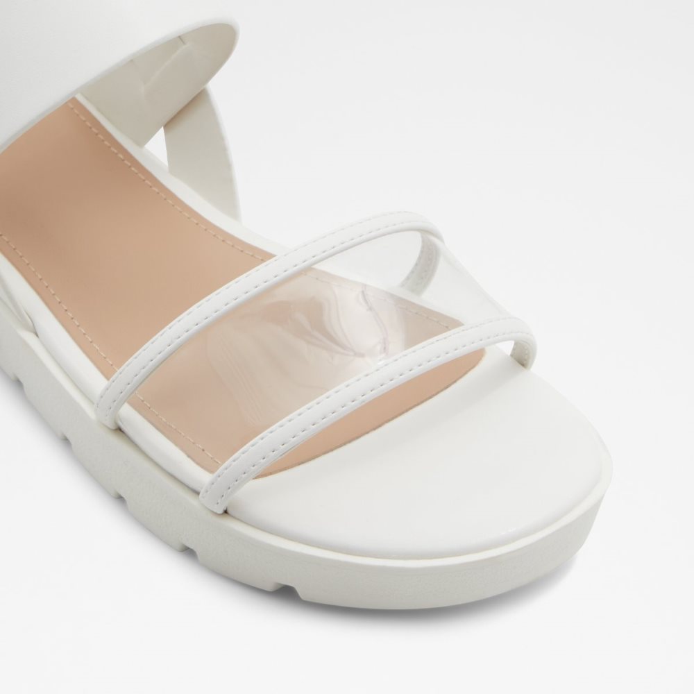 White Aldo Hailey Flat Sandal - Lug Sole Sandals | 70QFXEMSV