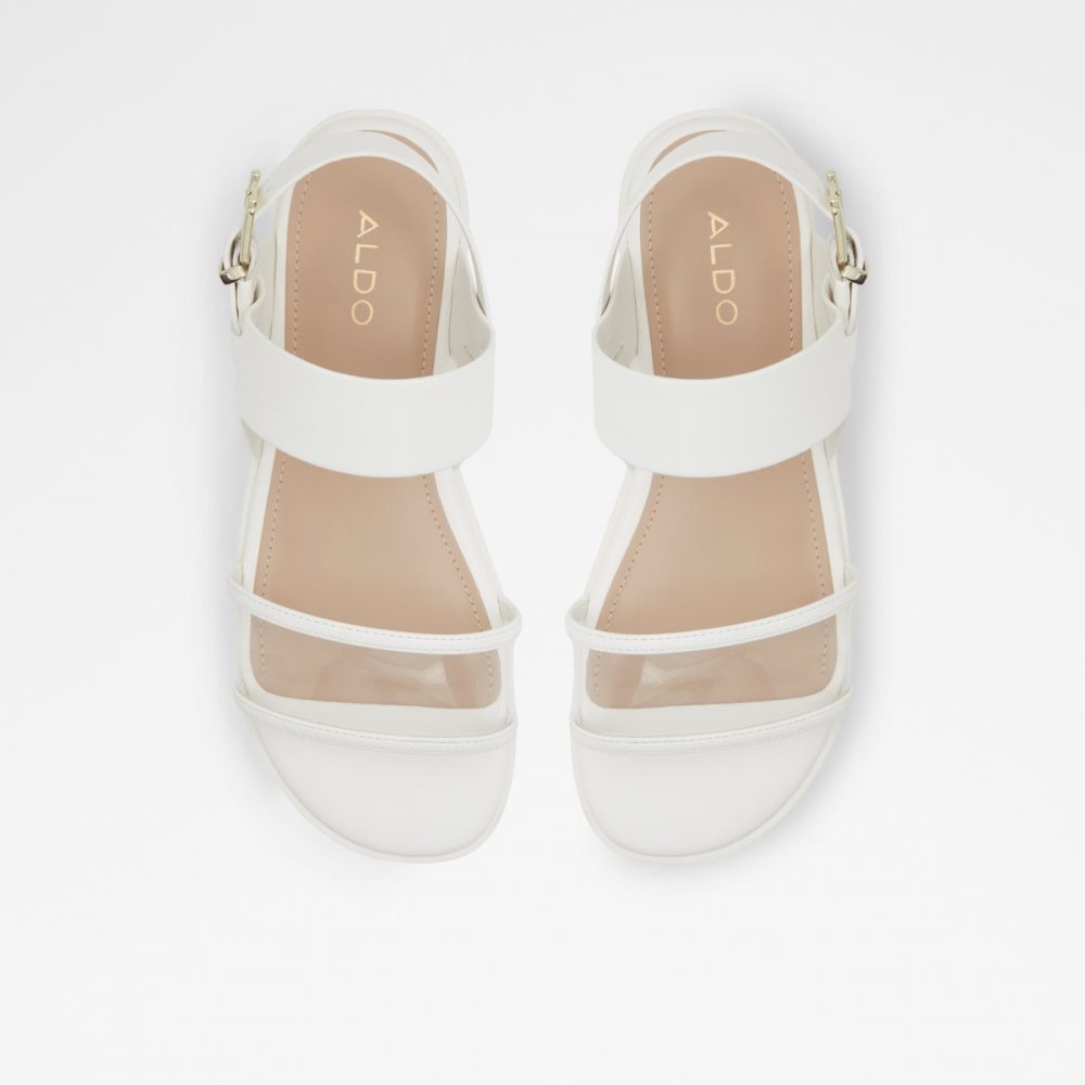 White Aldo Hailey Flat Sandal - Lug Sole Sandals | 70QFXEMSV