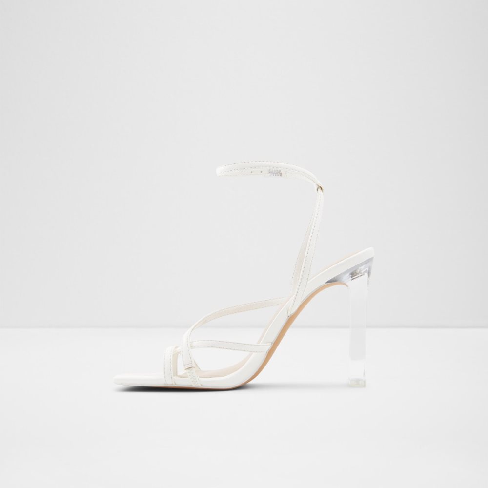 White Aldo Hainiel Strappy Heeled Sandal - Cup Sole Sandals | 41DICRVPX