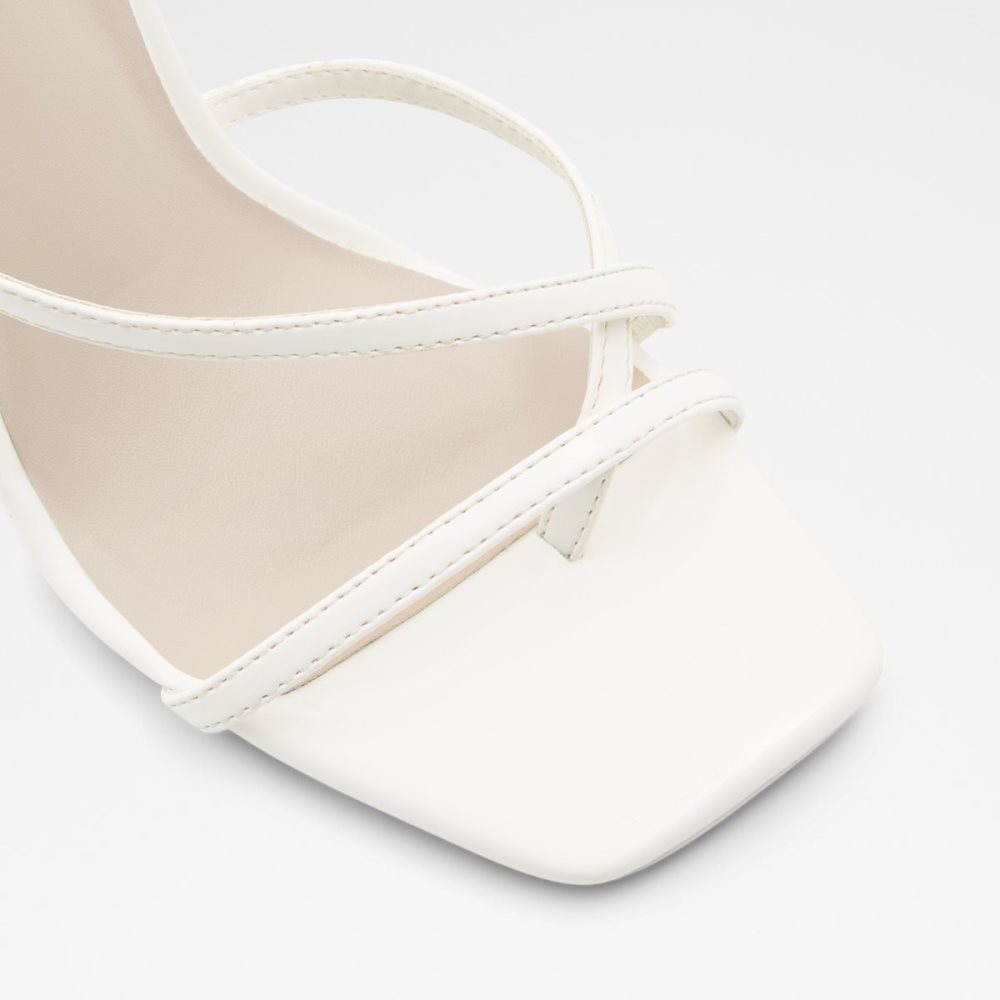 White Aldo Hainiel Strappy Heeled Sandal - Cup Sole Sandals | 41DICRVPX