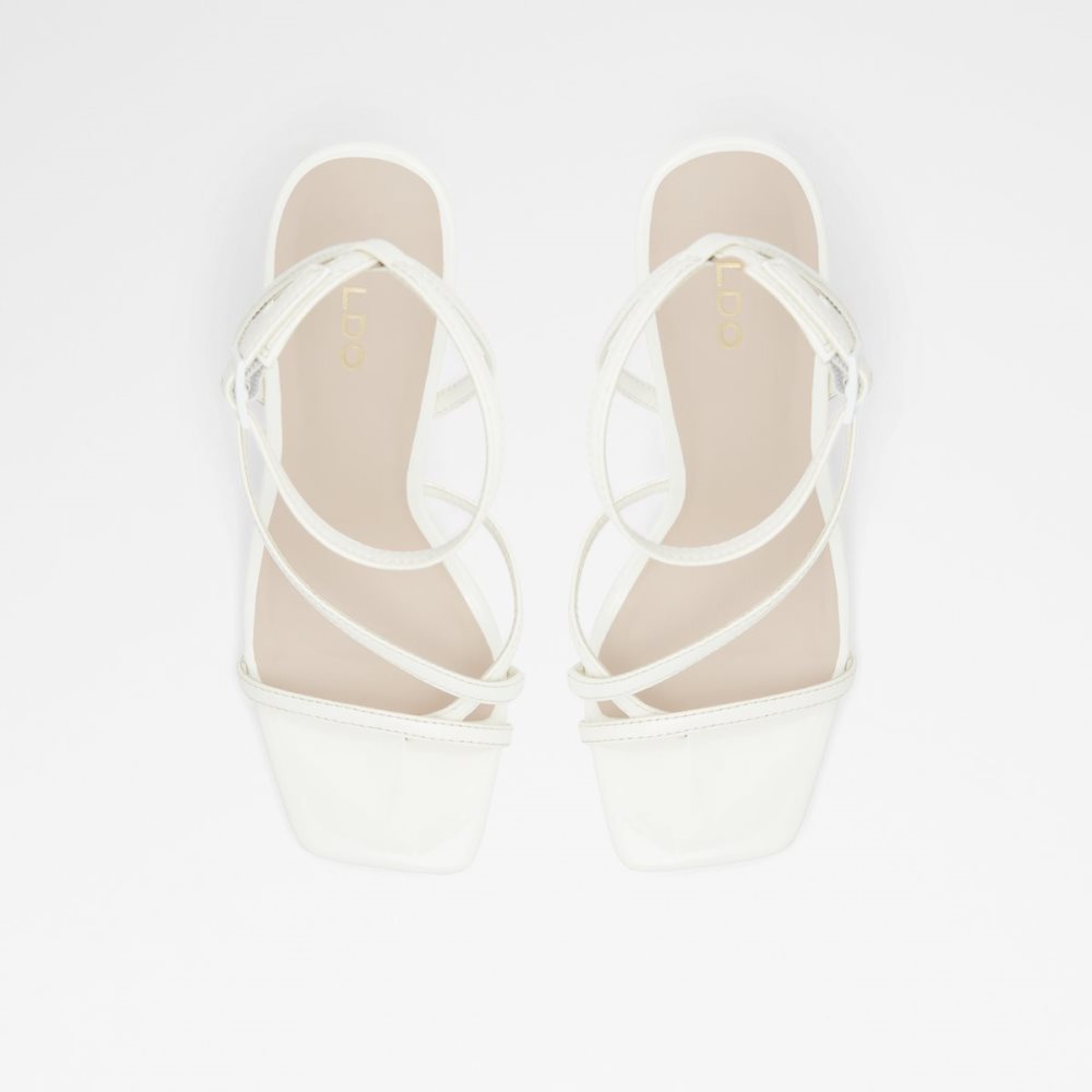 White Aldo Hainiel Strappy Heeled Sandal - Cup Sole Sandals | 41DICRVPX