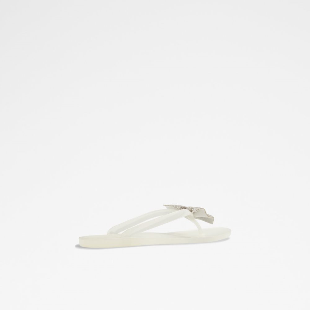 White Aldo Kahala Flat Sandal Sandals | 05ECSJFRG