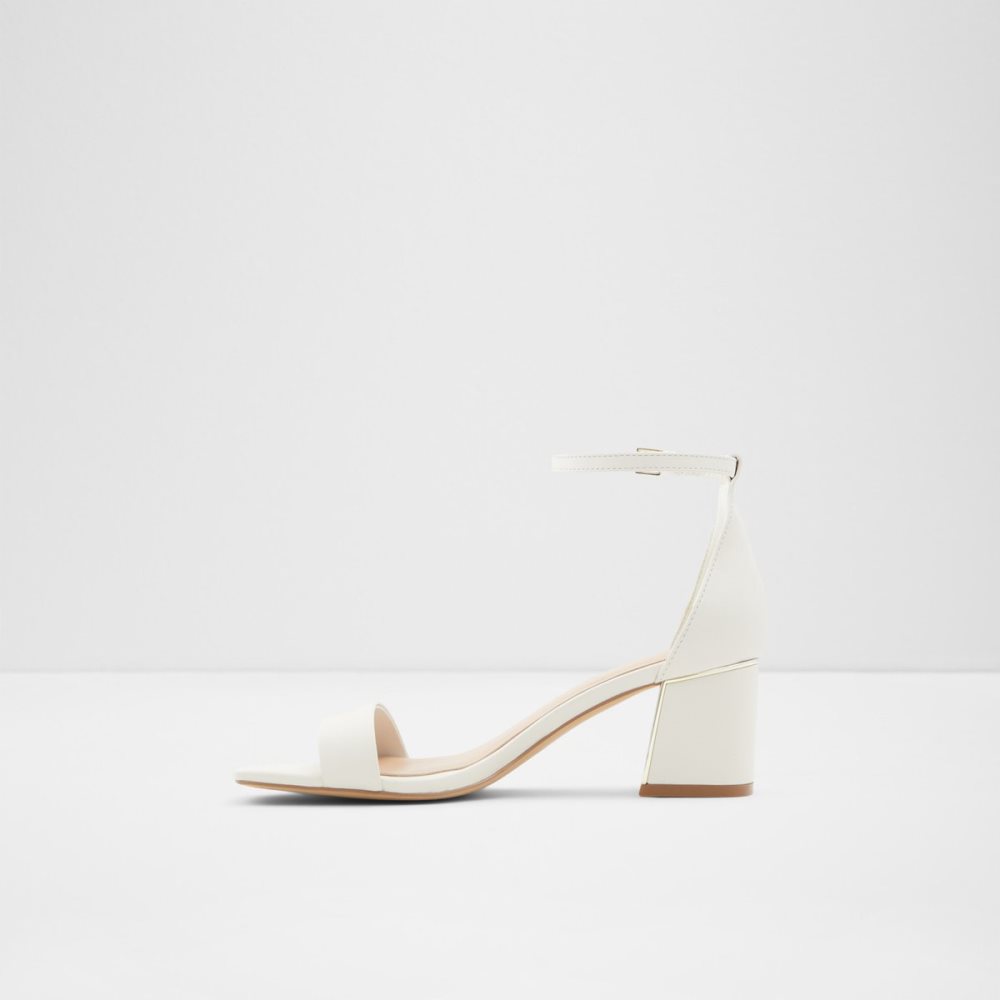 White Aldo Kedeaviel High Sandal Block Heels | 61UZPCRML