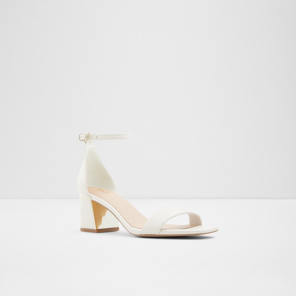 White Aldo Kedeaviel High Sandal Block Heels | 61UZPCRML