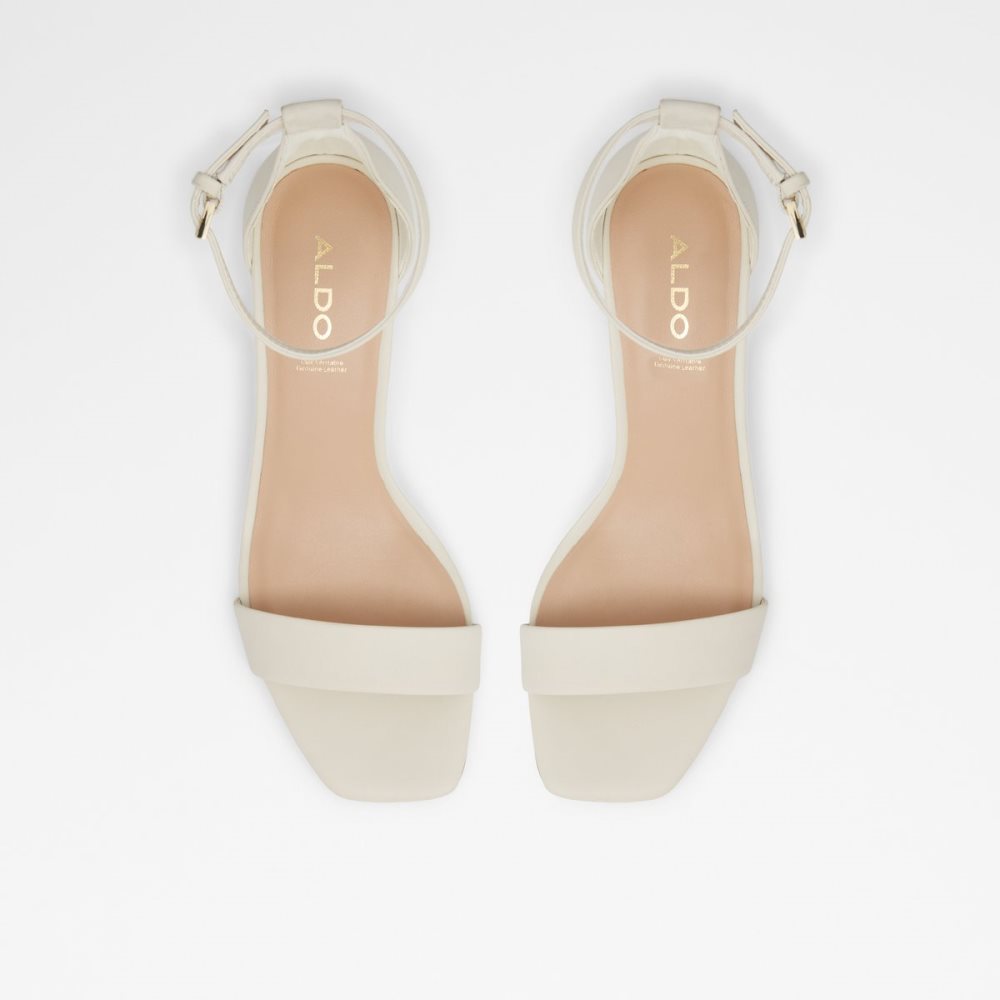 White Aldo Kedeaviel High Sandal Block Heels | 61UZPCRML