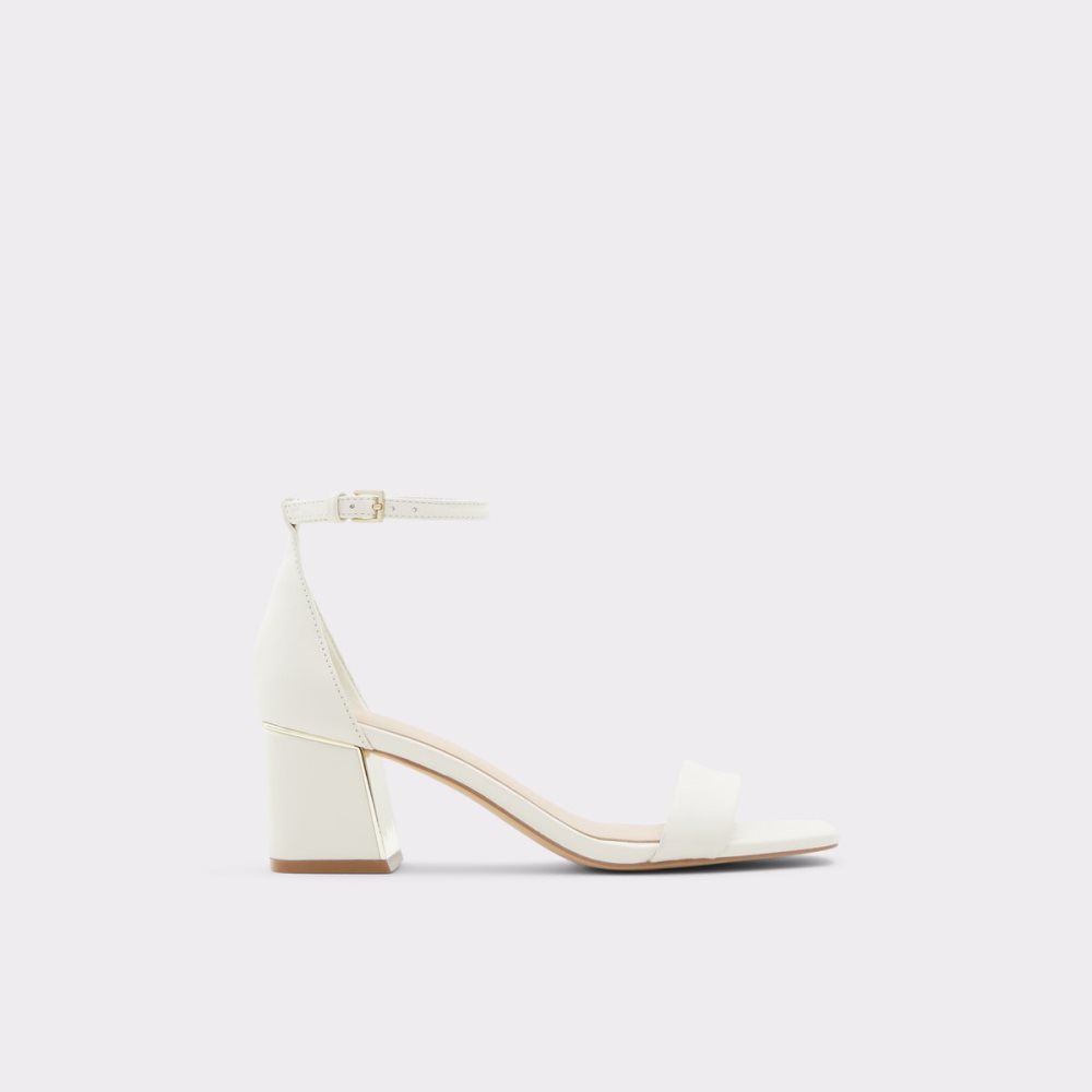 White Aldo Kedeaviel High Sandal Block Heels | 61UZPCRML