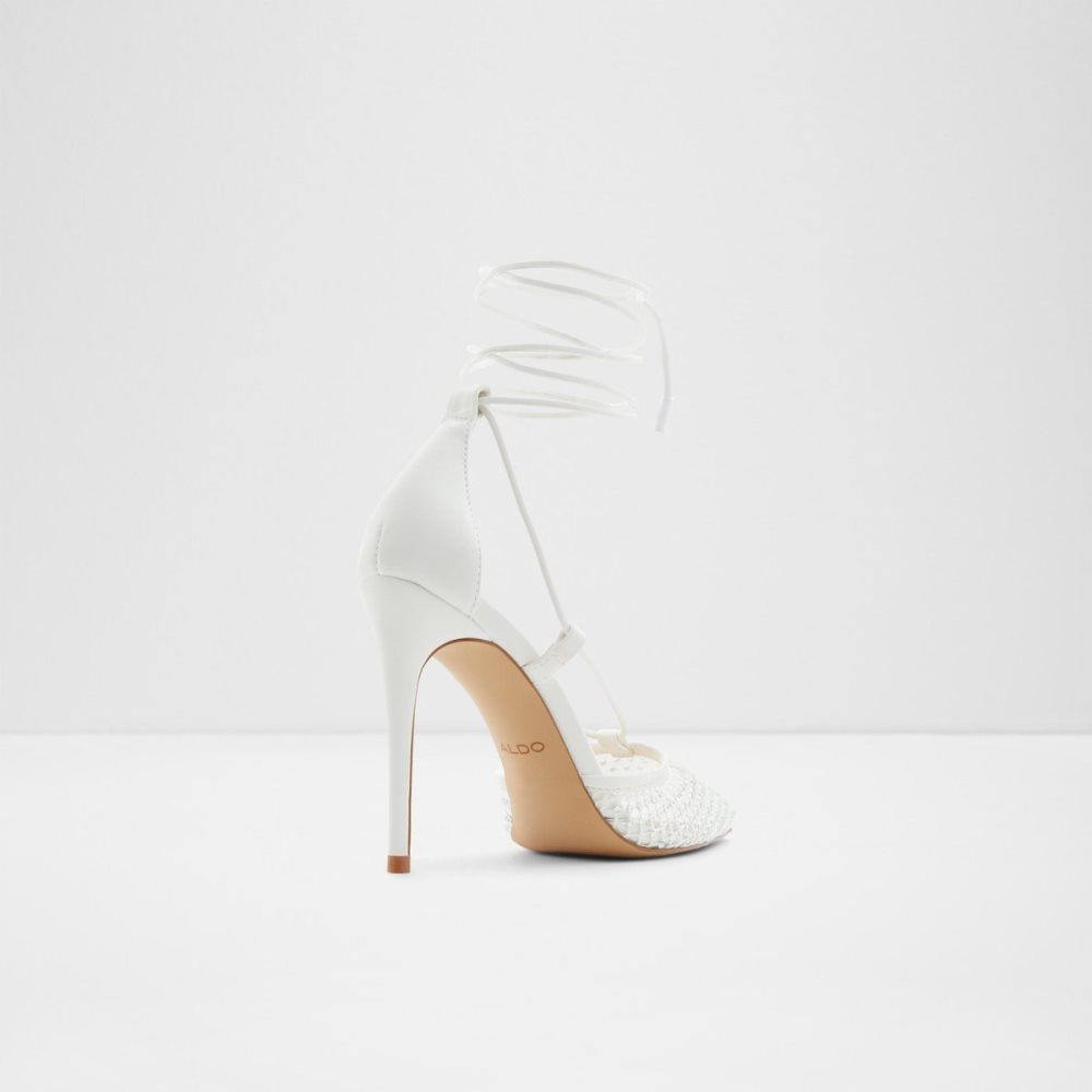 White Aldo Ladanten Strappy Heeled Heels | 68KXHDCIF