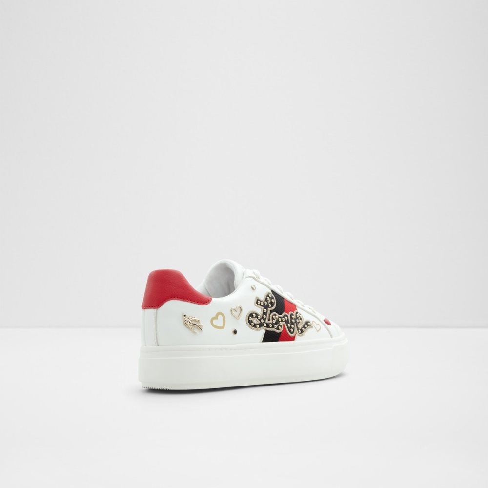 White Aldo Lovealways Low Top - Cup Sole Sneakers | 94AFVUIHO