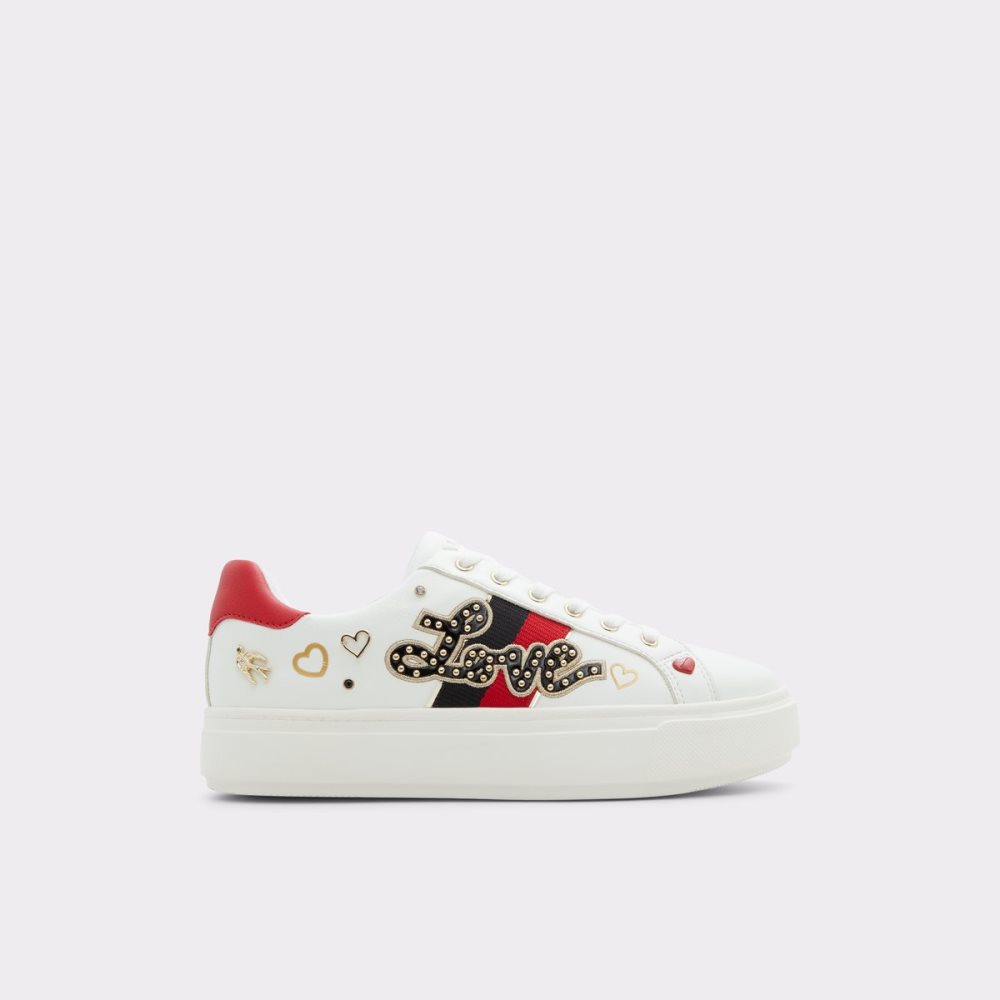 White Aldo Lovealways Low Top - Cup Sole Sneakers | 94AFVUIHO