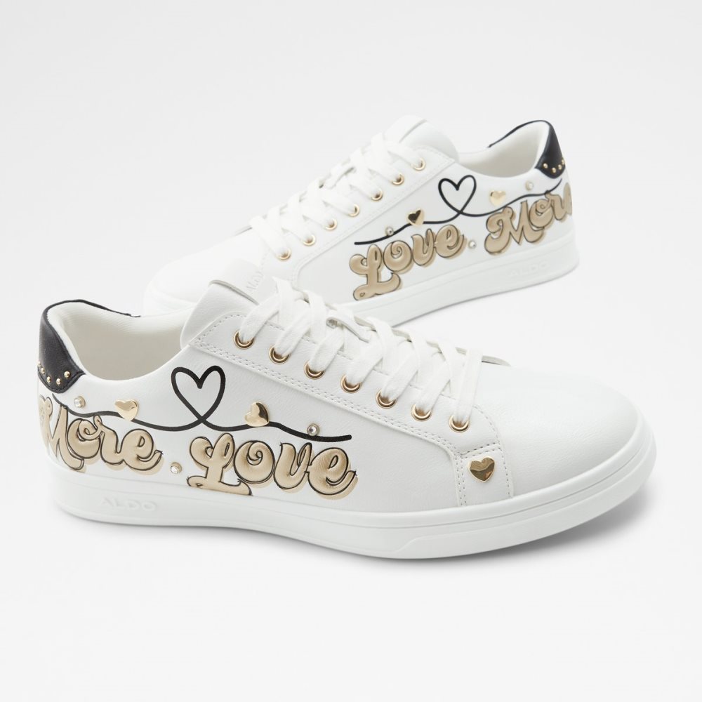 White Aldo Lovewalk Low Top Sneakers | 54CNVZYMT