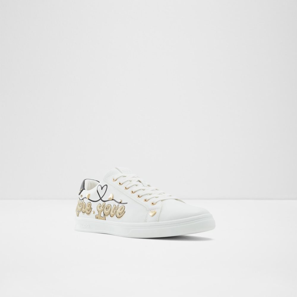 White Aldo Lovewalk Low Top Sneakers | 54CNVZYMT