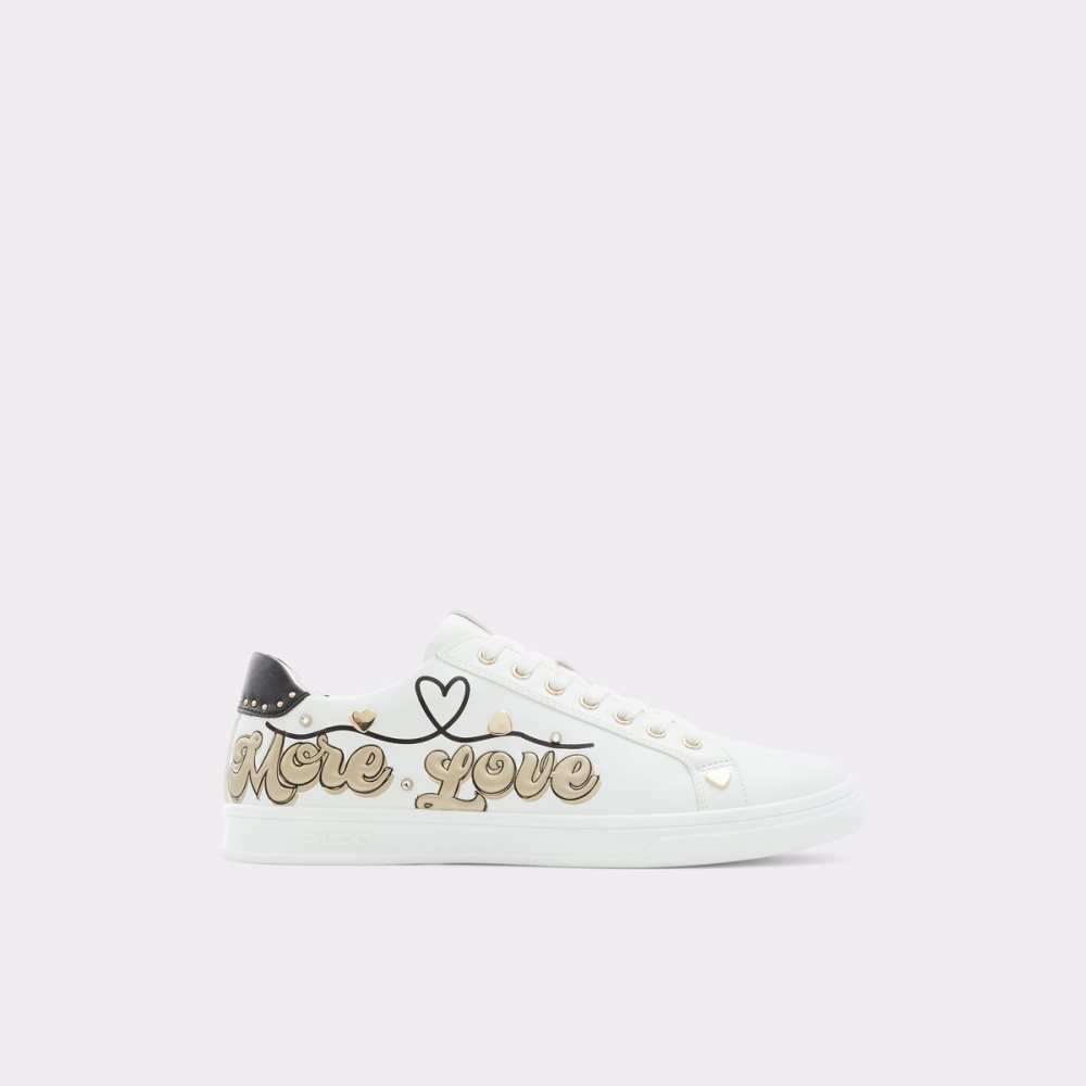 White Aldo Lovewalk Low Top Sneakers | 54CNVZYMT