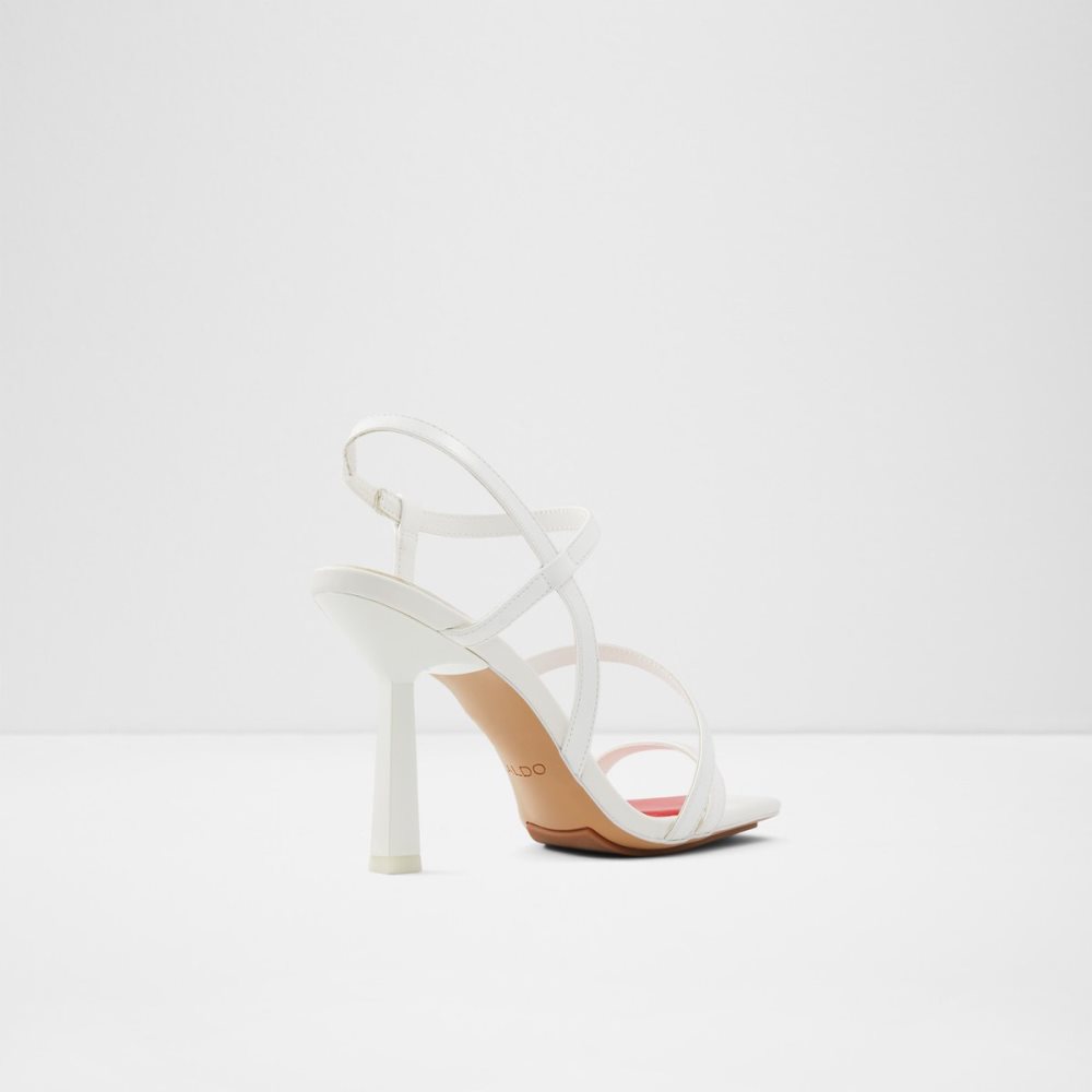 White Aldo Luvly Strappy High Sandal - Stiletto Heels | 90NIZSXOY