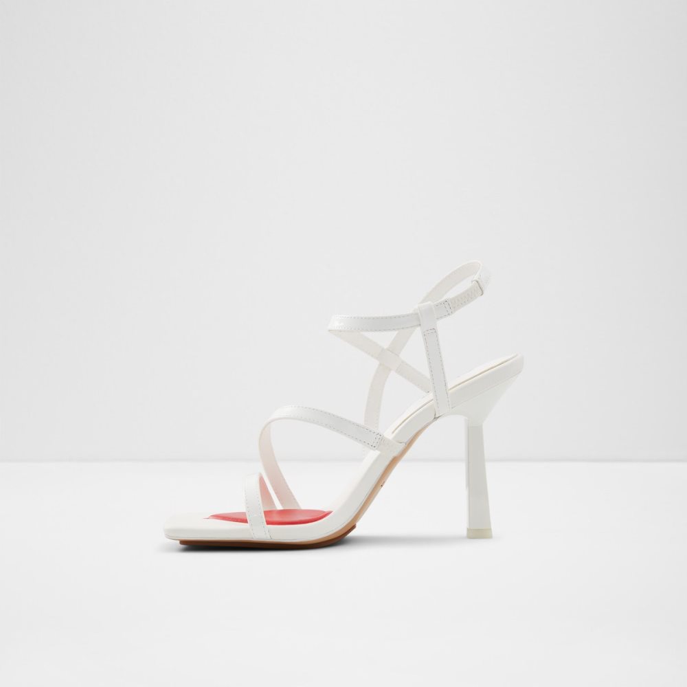 White Aldo Luvly Strappy High Sandal - Stiletto Heels | 90NIZSXOY