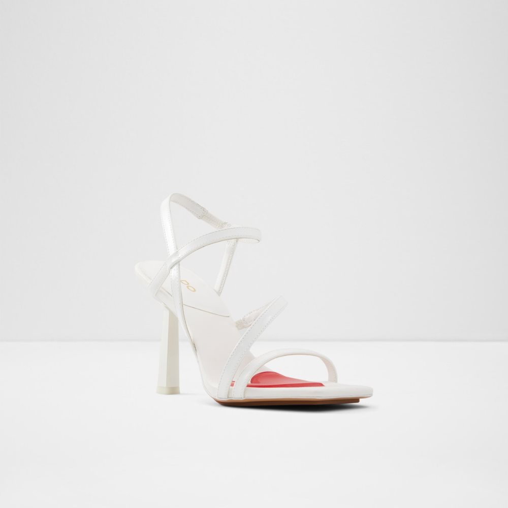 White Aldo Luvly Strappy High Sandal - Stiletto Heels | 90NIZSXOY