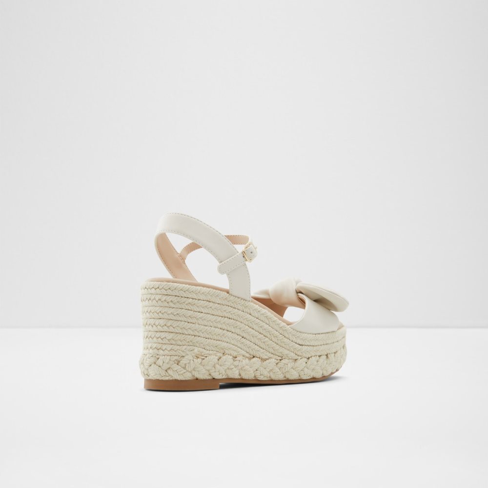 White Aldo Macrama Wedge Sandal - Wedge Sandals | 90EILWDAU