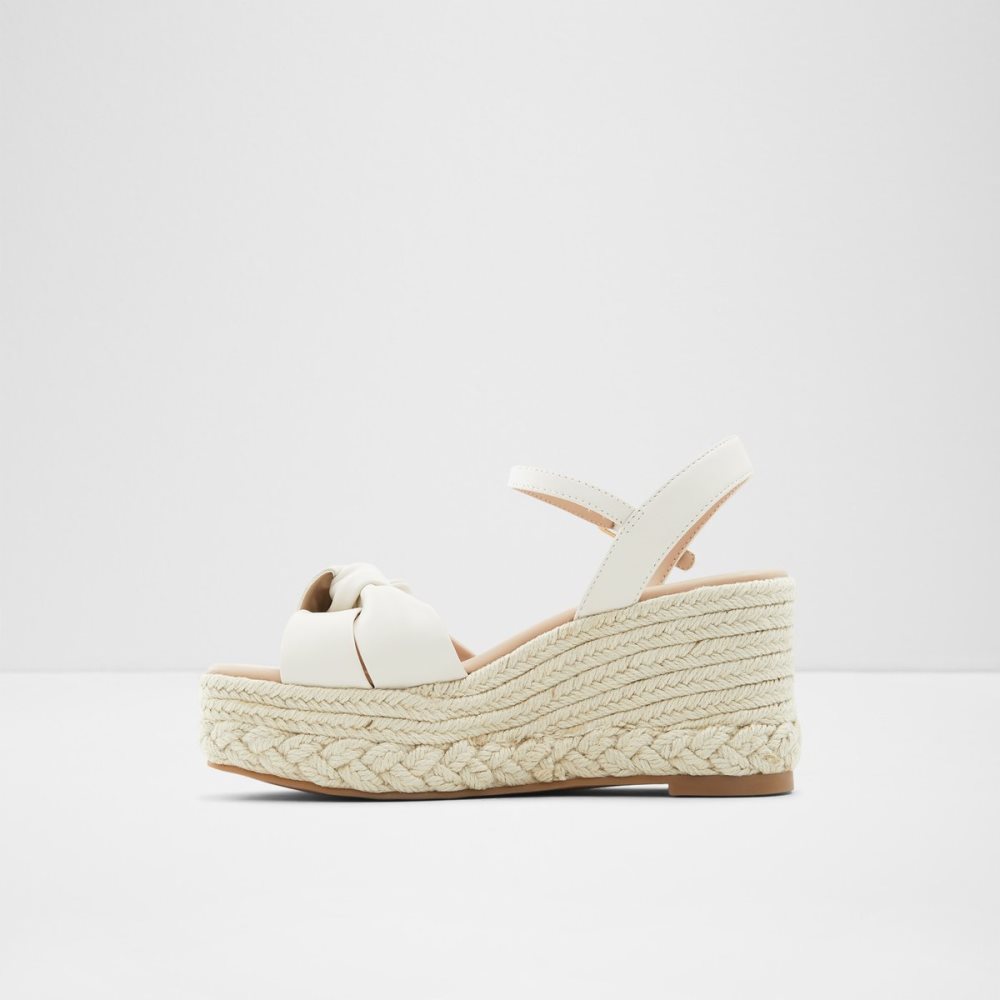 White Aldo Macrama Wedge Sandal - Wedge Sandals | 90EILWDAU