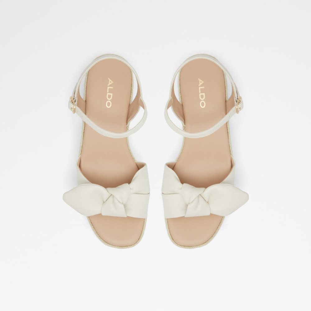 White Aldo Macrama Wedge Sandal - Wedge Sandals | 90EILWDAU