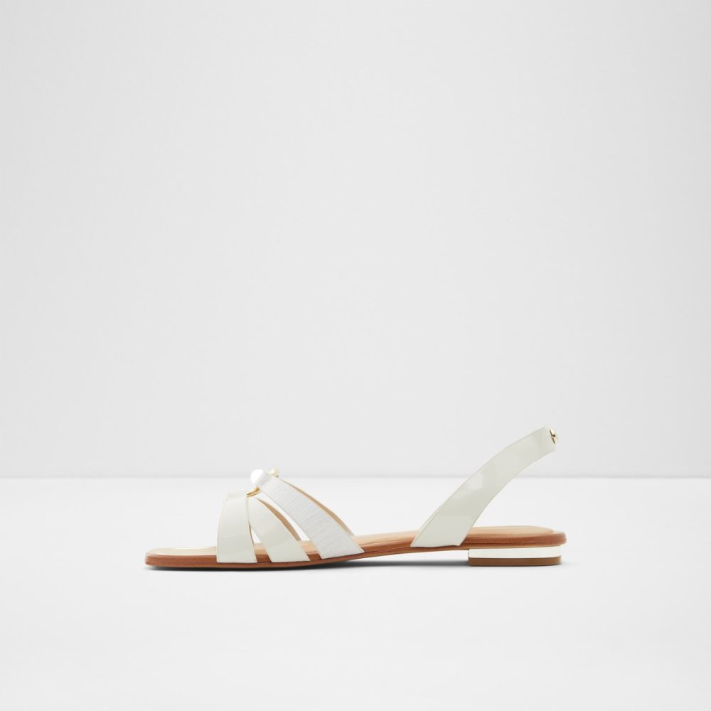 White Aldo Marassi Sling Back Sandal Sandals | 50KQFJABZ