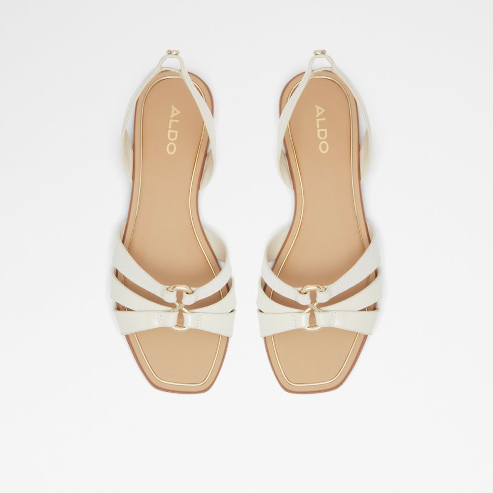 White Aldo Marassi Sling Back Sandal Sandals | 50KQFJABZ