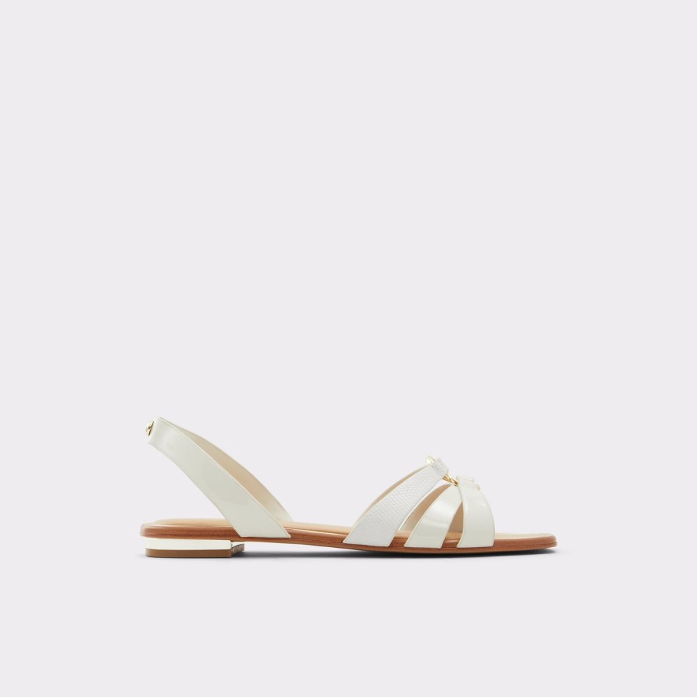 White Aldo Marassi Sling Back Sandal Sandals | 50KQFJABZ