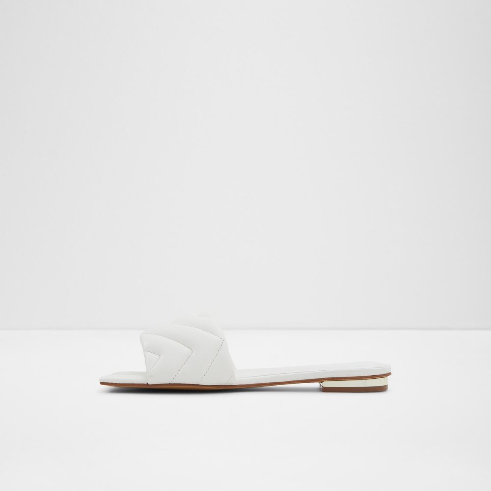 White Aldo Moniq Slide Sandal Sandals | 40BUQLCHX