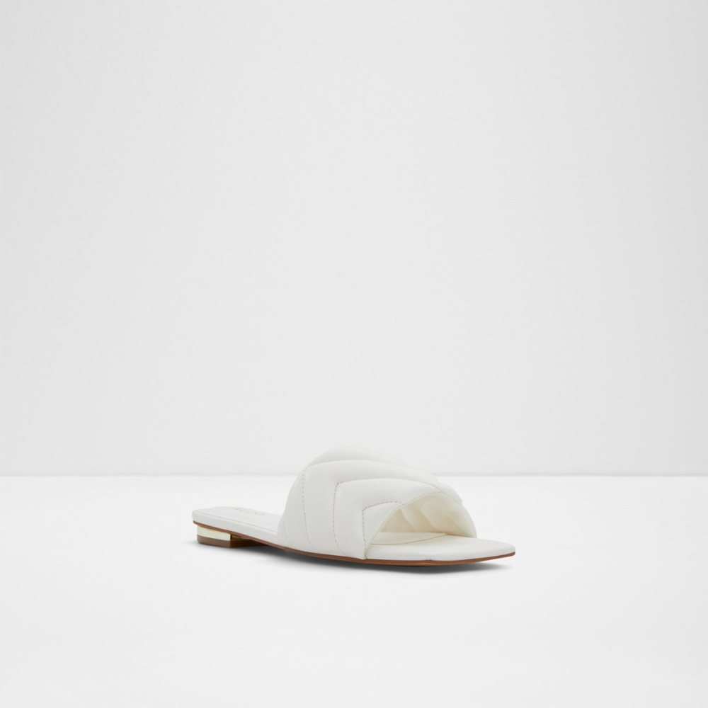 White Aldo Moniq Slide Sandal Sandals | 40BUQLCHX