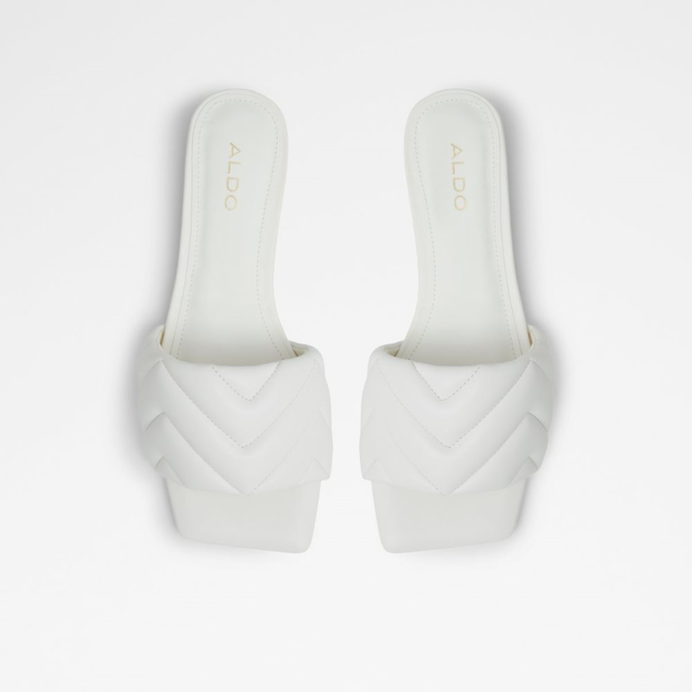 White Aldo Moniq Slide Sandal Sandals | 40BUQLCHX