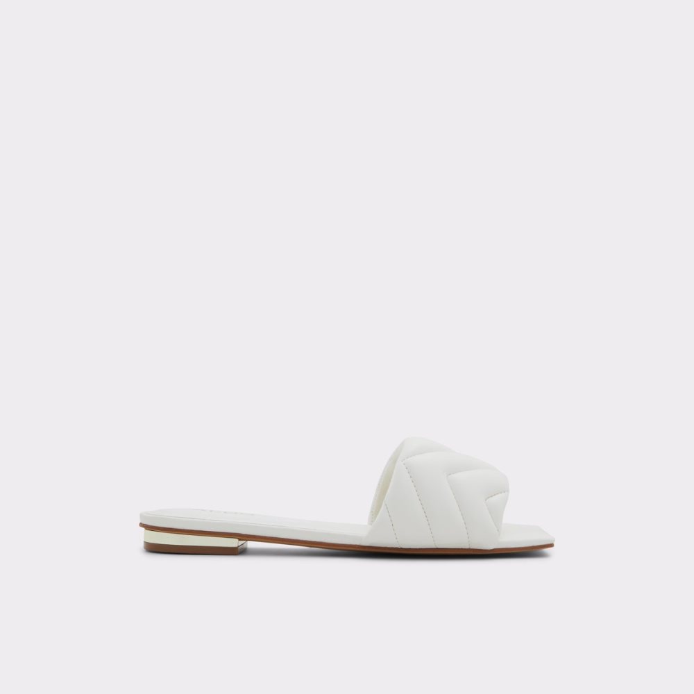 White Aldo Moniq Slide Sandal Sandals | 40BUQLCHX