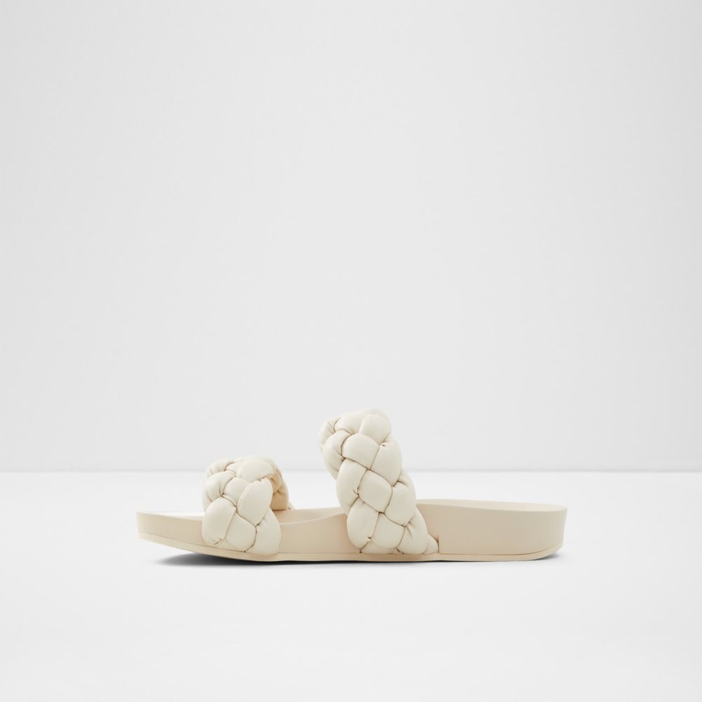 White Aldo Oaka Slide Sandal Sandals | 83UBPXRYL