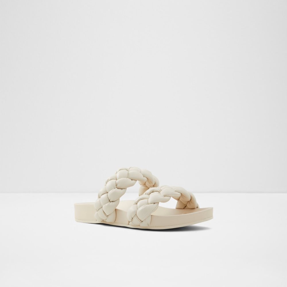 White Aldo Oaka Slide Sandal Sandals | 83UBPXRYL