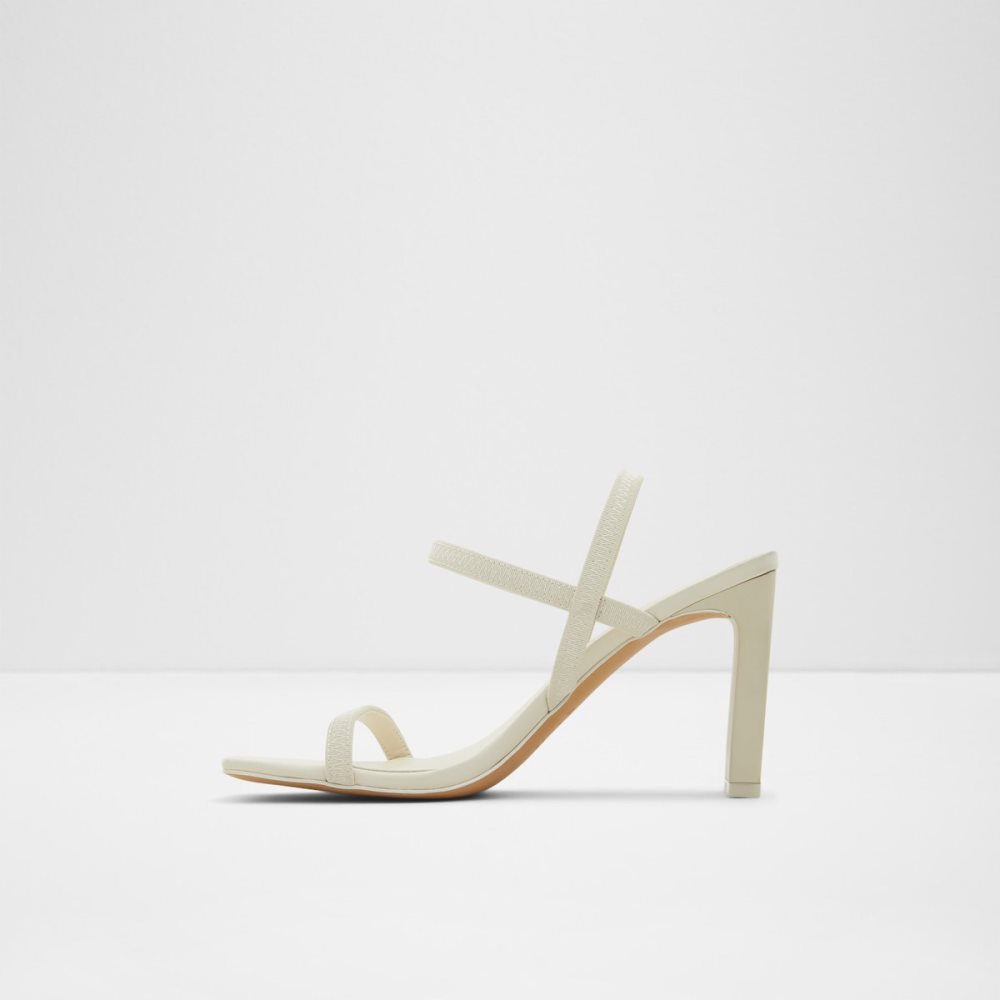 White Aldo Okurr Strappy Heeled Sandal Block Heels | 28RHOZPYS