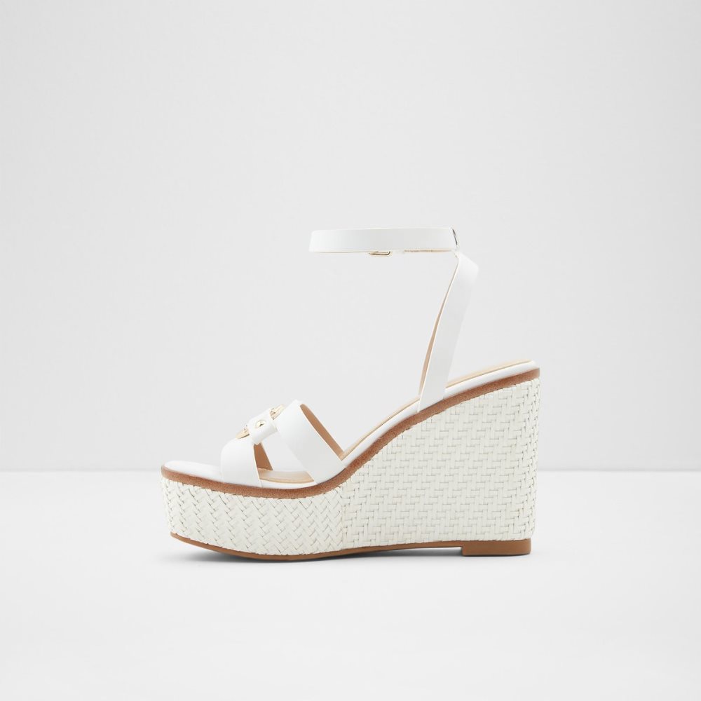 White Aldo Onan Wedge Sandal - Wedge Sandals | 25VQATECM