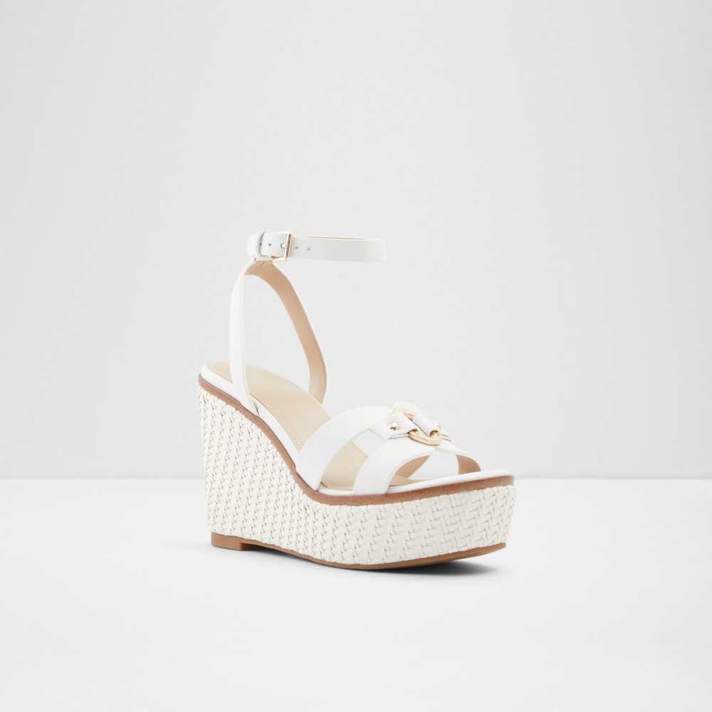 White Aldo Onan Wedge Sandal - Wedge Sandals | 25VQATECM