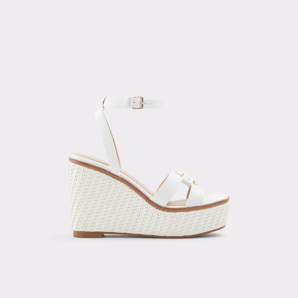 White Aldo Onan Wedge Sandal - Wedge Sandals | 25VQATECM