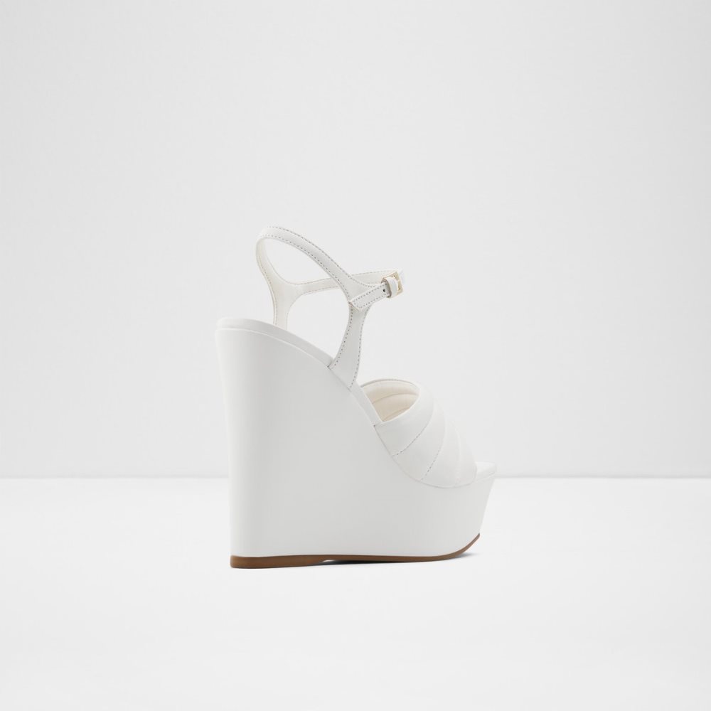 White Aldo Parri Heeled Sandal - Wedge Sandals | 79PVBJTEK