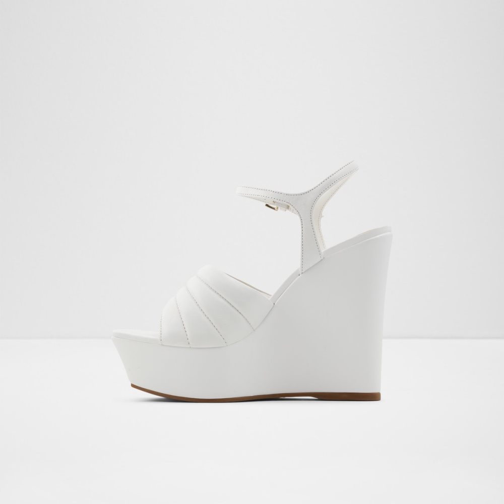 White Aldo Parri Heeled Sandal - Wedge Sandals | 79PVBJTEK