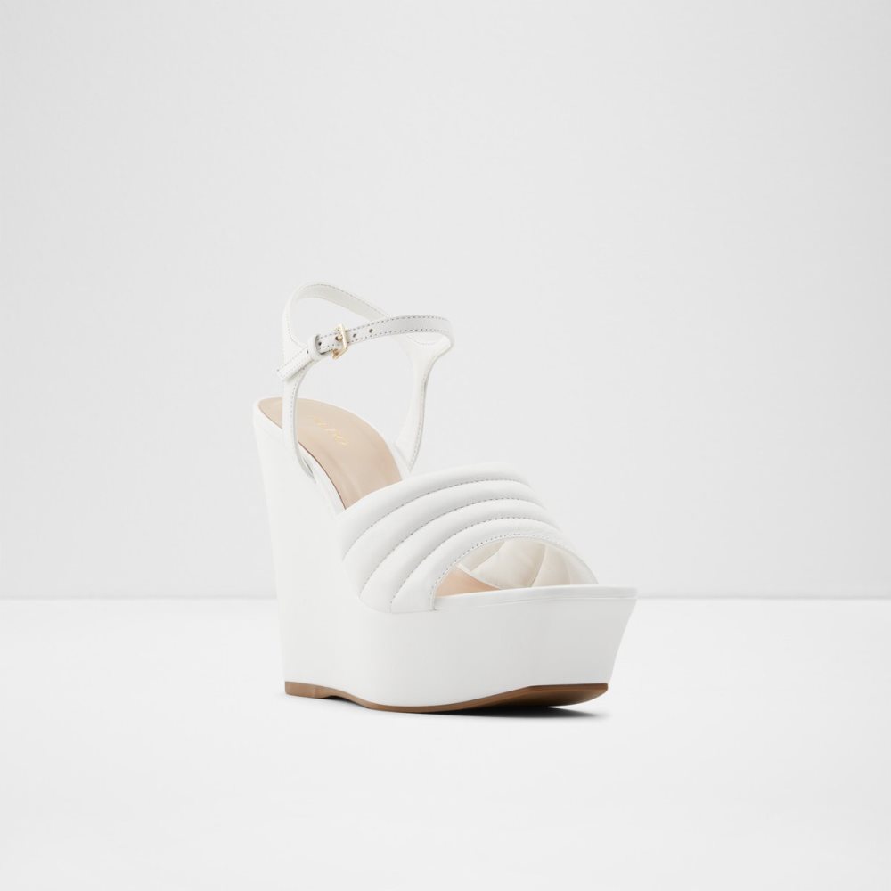 White Aldo Parri Heeled Sandal - Wedge Sandals | 79PVBJTEK