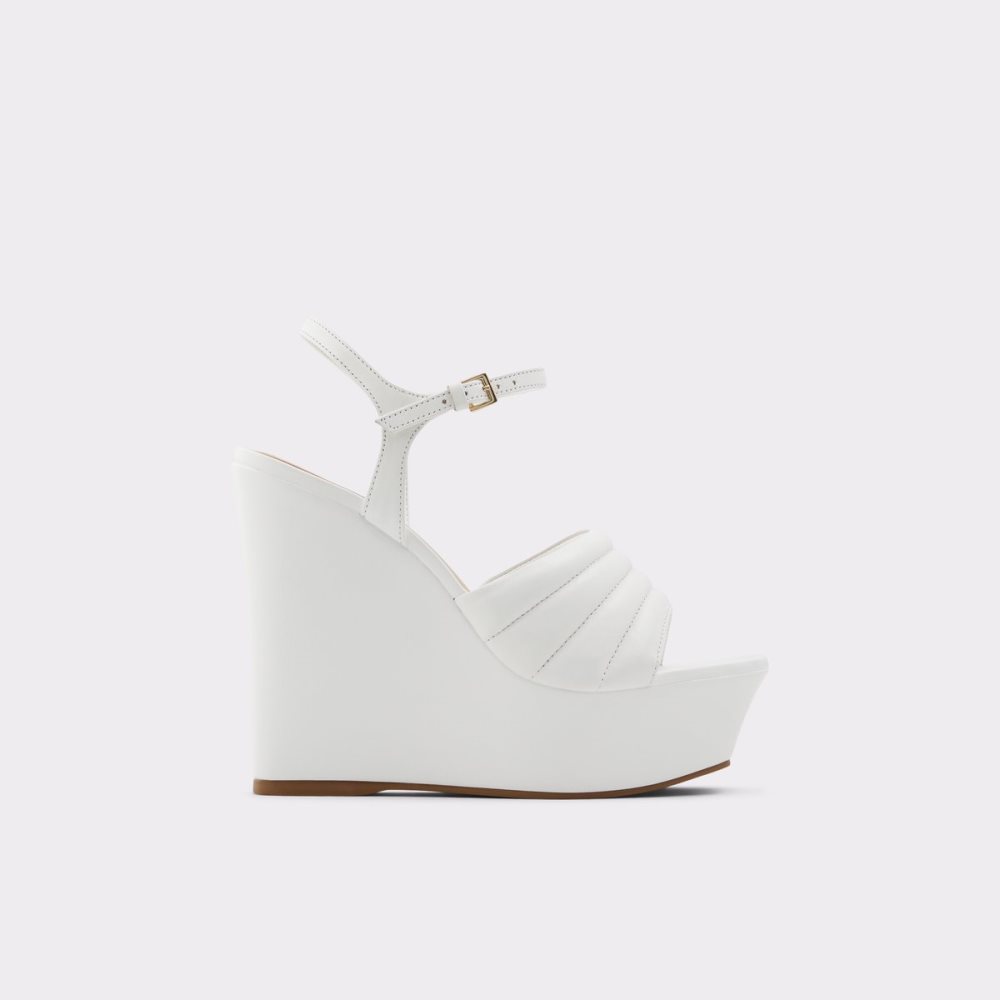 White Aldo Parri Heeled Sandal - Wedge Sandals | 79PVBJTEK